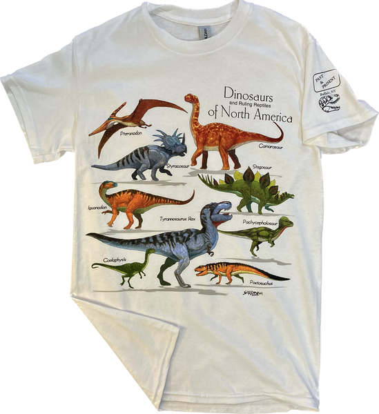 Dinosaurs of North America T-Shirt, Adult – Past & Present Science