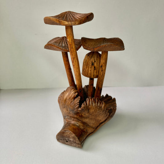 Hand-carved Jempinis Wood Mushroom