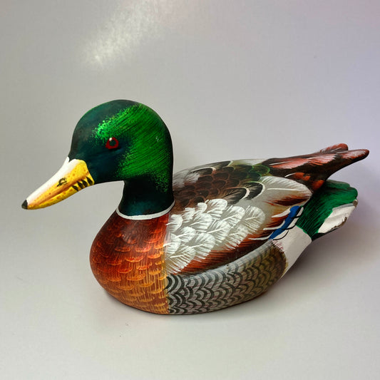 Hand Painted Wooden Duck