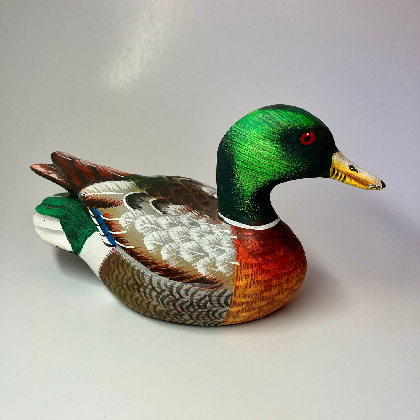 Hand Painted Wooden Duck