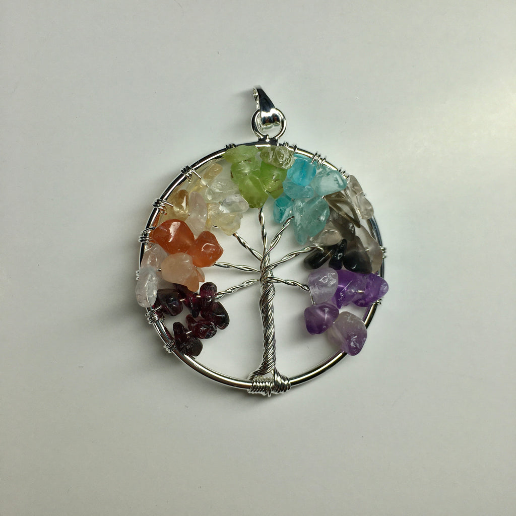 Rainbow Chakra Tree of Life Pendant Seven Energy Centers Subtle Body Semi  Precious Gemstone Wire Wrapped by PhoenixFire Designs on Etsy