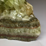 Large Raw Green Banded Calcite Crystal