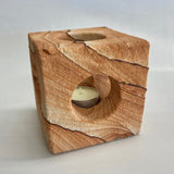 Sandstone Cube Candle Holder